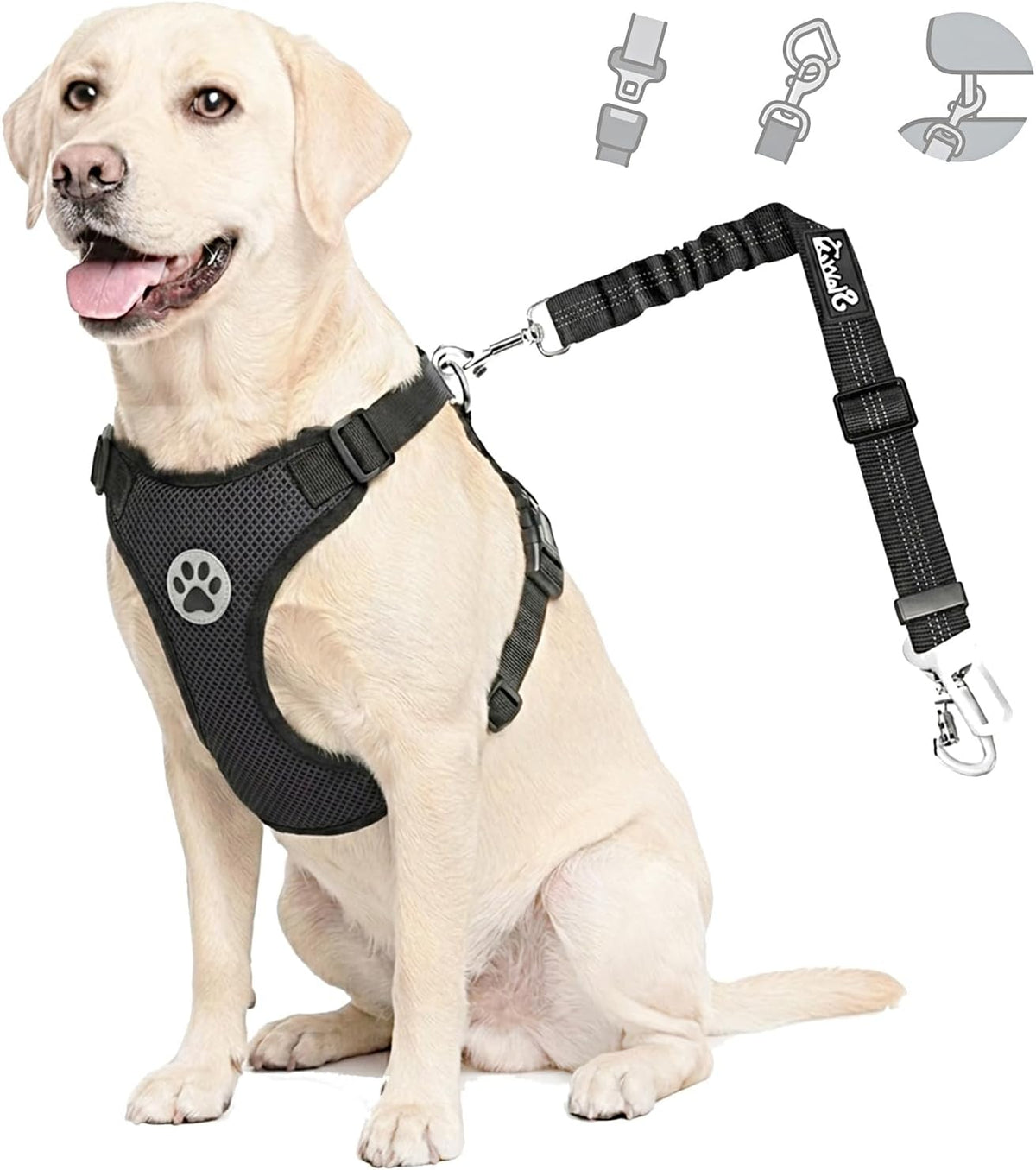 2-in-1 Dog Car Harness & Seat Belt - Ultimate Safety for Your Pet